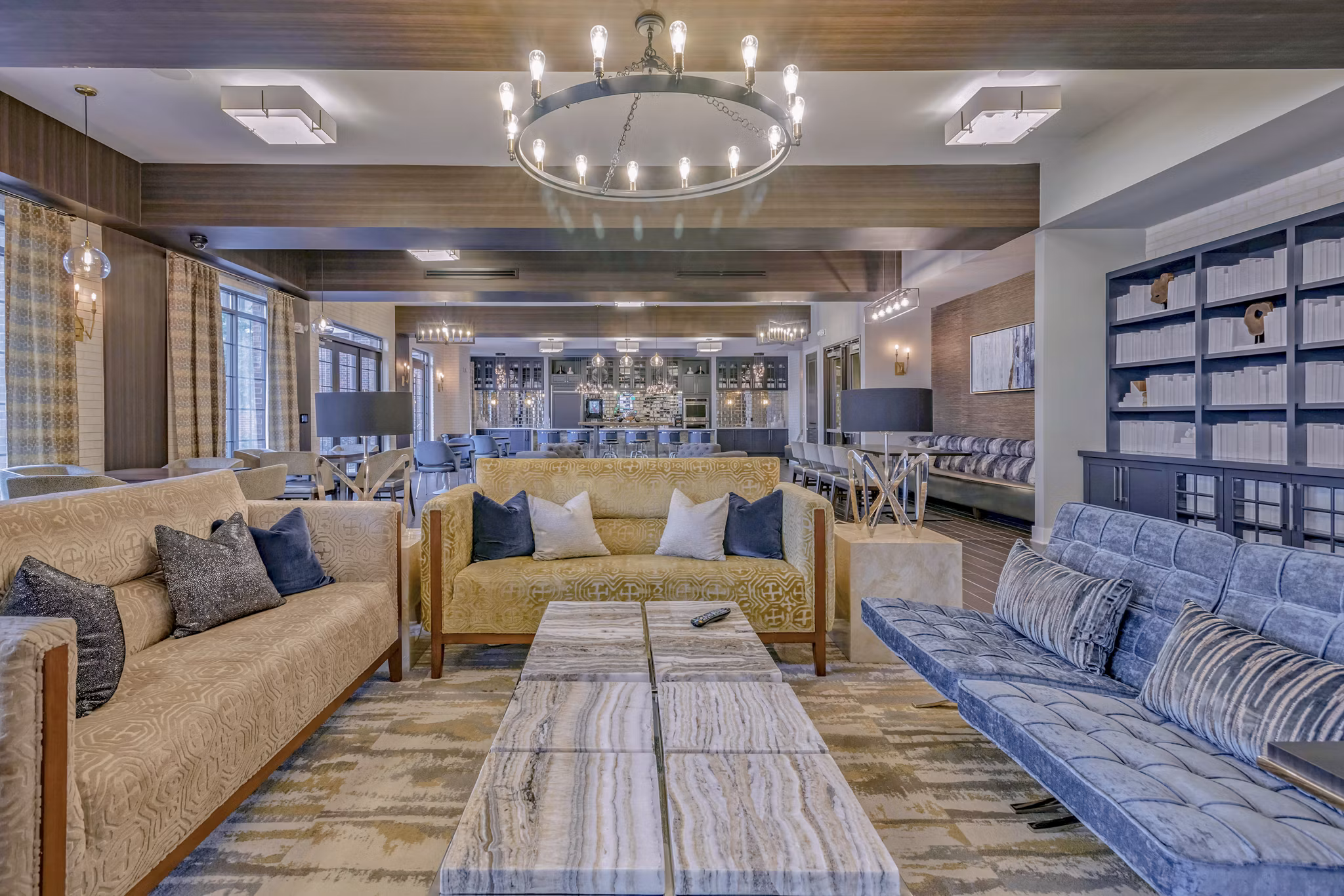 Modern clubhouse with upscale amenities at Aston City Springs Apartments