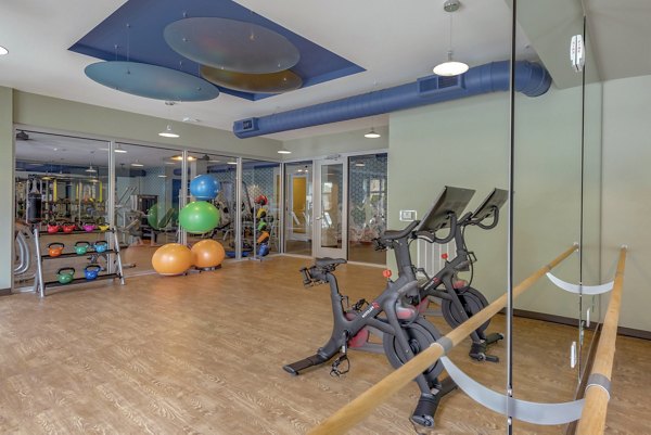 yoga/spin studio at Aston City Springs Apartments