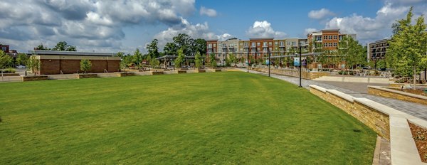 Aston City Springs: Vibrant neighborhood view from luxury apartments in bustling downtown area