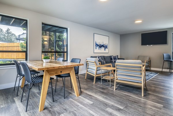 Stylish clubhouse with modern furnishings at Alvista 240 Apartments