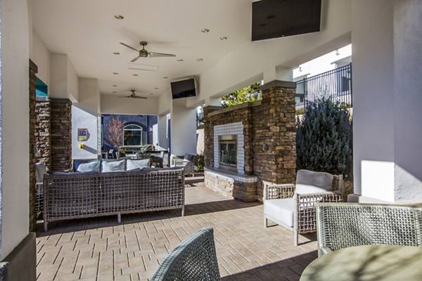 patio/fire pit at SkyStone Apartments