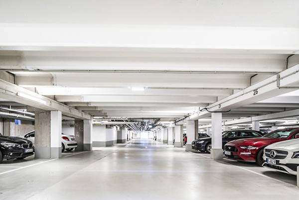 parking garage at LY30 Apartments