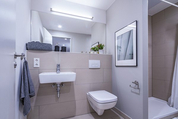 bathroom at LY30 Apartments
