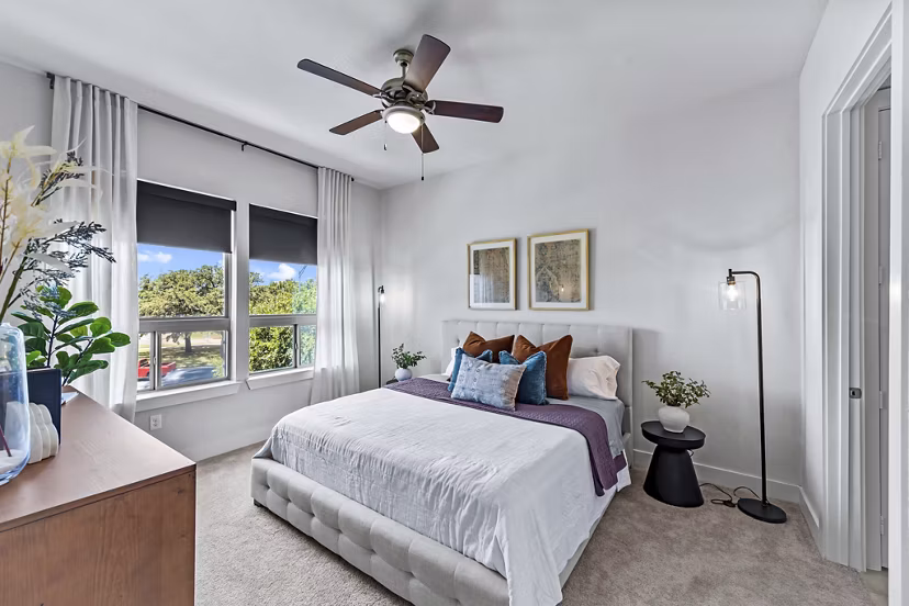 bedroom at 422 at the Lake Apartments