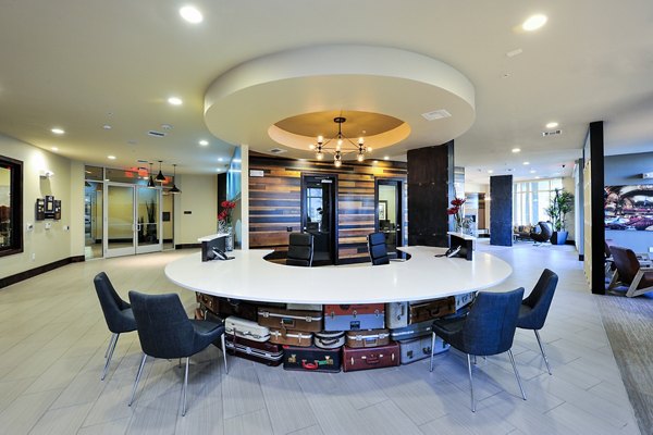 Leasing office with modern design at 422 at the Lake Apartments