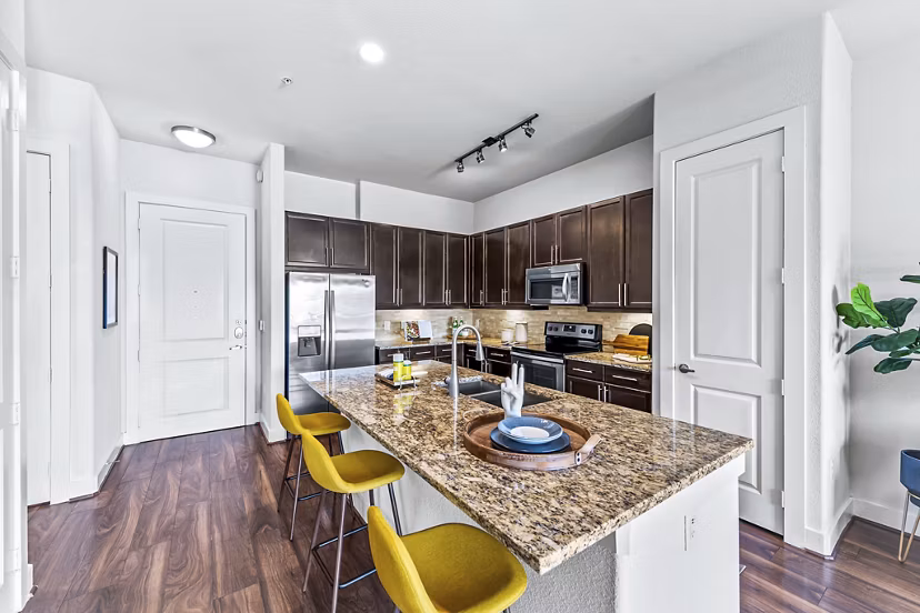 kitchen at 422 at the Lake Apartments