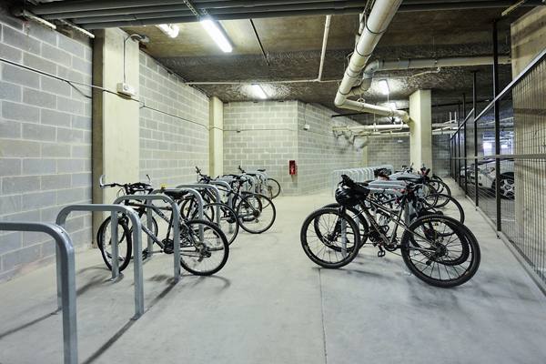 bike storage at 422 at the Lake Apartments