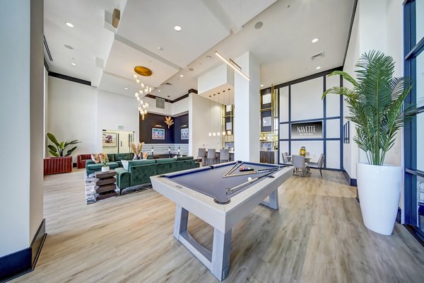clubhouse game room at Navette on the Bay Apartments