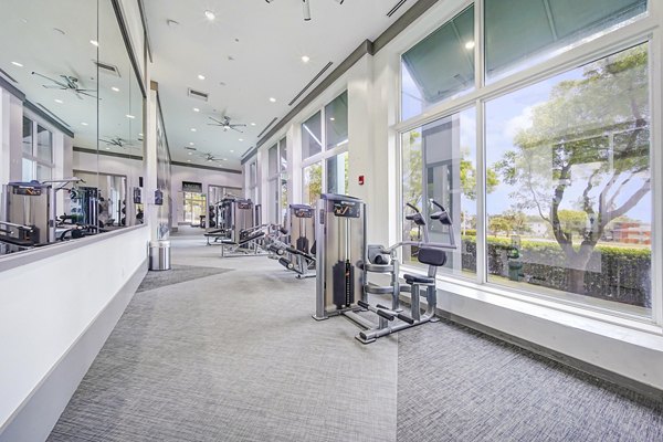 fitness center at Navette on the Bay Apartments