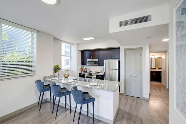 kitchen at Navette on the Bay Apartments