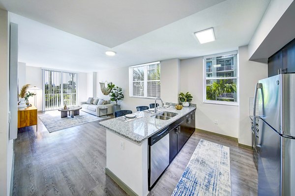 kitchen at Navette on the Bay Apartments