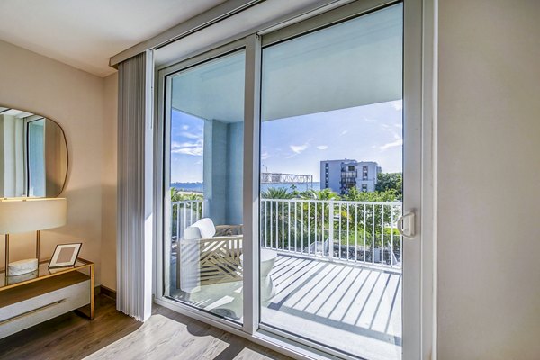 patio/balcony at Navette on the Bay Apartments