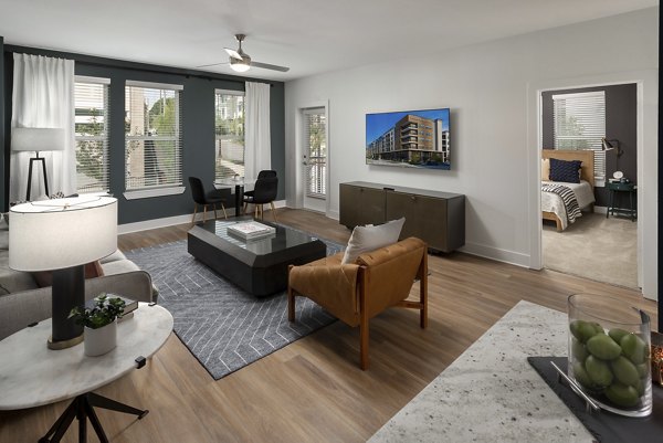 living room at Elan Madison Yards Apartments
