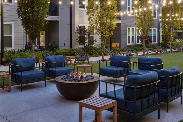 fire pit at Elan Madison Yards Apartments