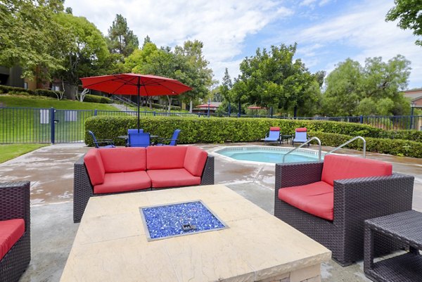 fire pit at Presidio at Rancho Del Oro Apartments