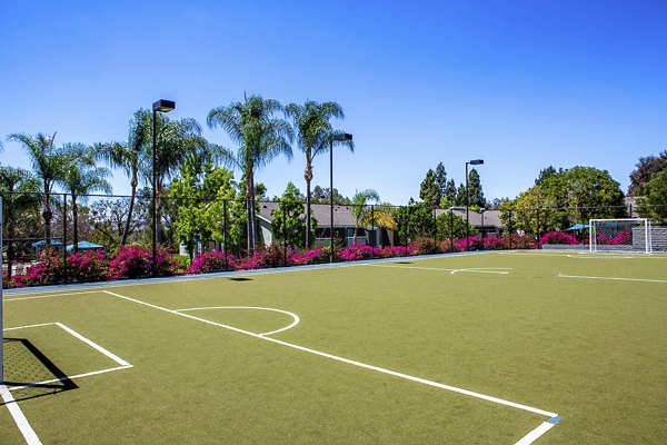 Sport court for basketball and tennis at Presidio at Rancho Del Oro luxury apartments in Oceanside, offering active lifestyle amenities