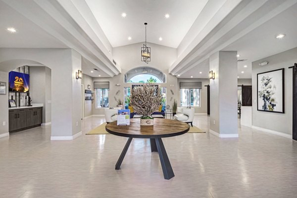 Clubhouse with modern design at Springs at Continental Ranch Apartments in Greystar community