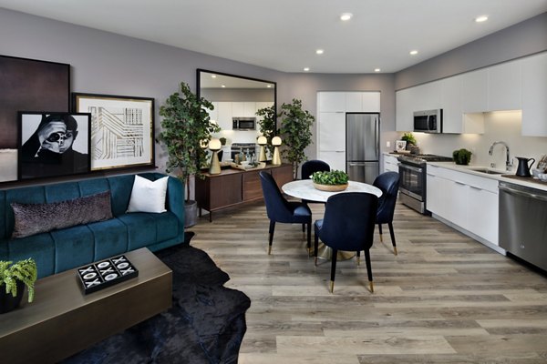 Dining room featuring modern decor and ample natural light at Lynhaven Apartments