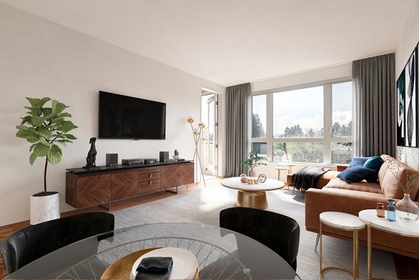 Spacious living room with elegant furnishings in Lynhaven Apartments, part of Greystar's luxury apartment offerings