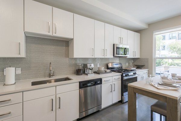 kitchen at Eighteen25 Downtown Apartments