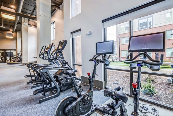 fitness center at Union Blacksburg Apartments