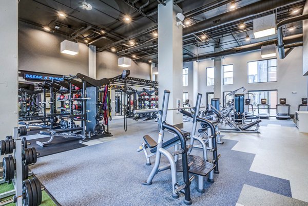 State-of-the-art fitness center with modern equipment at Union Blacksburg Apartments