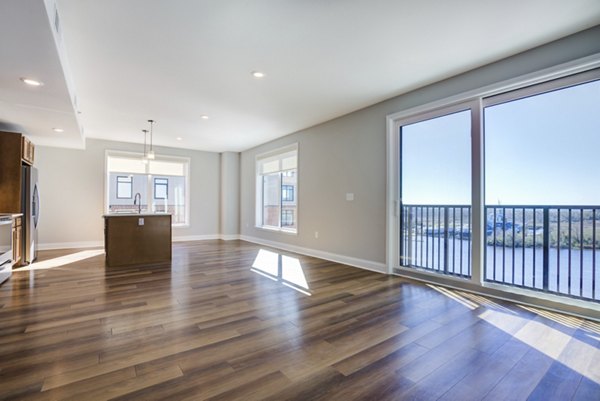 living room at Overlook at River Place Apartments