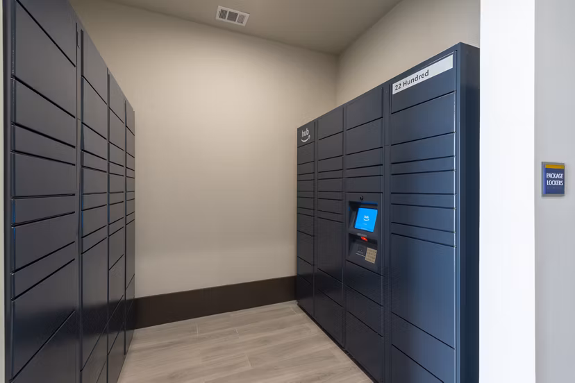 mail room at 22Hundred Apartments