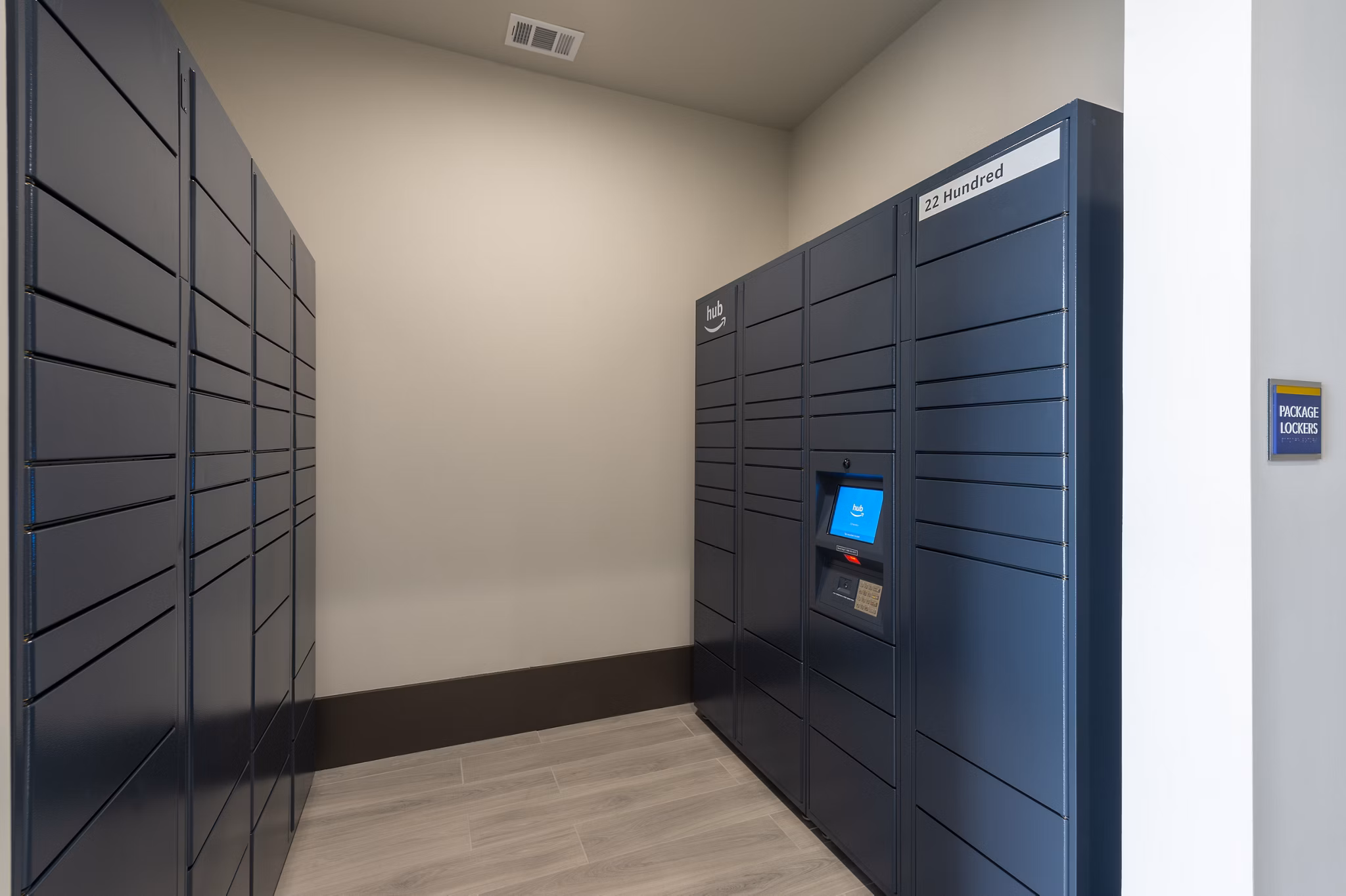 mail room at 22Hundred Apartments