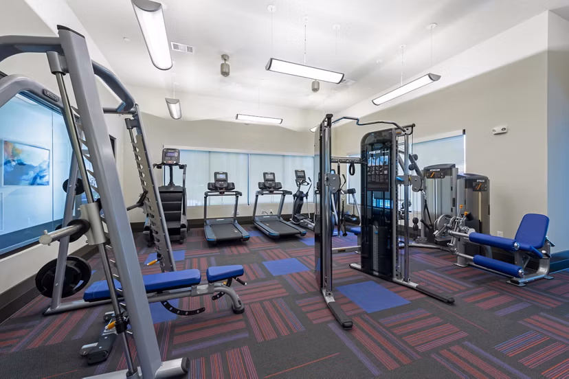 fitness center at 22Hundred Apartments