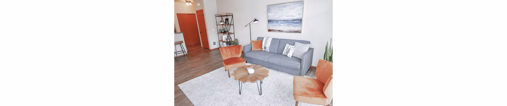 Cozy living area with modern furnishings at Diamond Rock Rentals