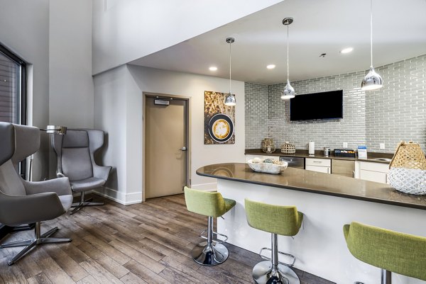 Clubhouse at Whetstone Apartments with modern design and luxury amenities, ideal for social gatherings and events
