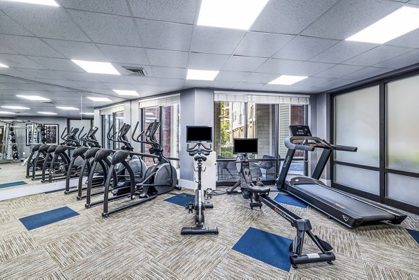 State-of-the-art fitness center with modern equipment at Whetstone Apartments, offering residents a healthy and active lifestyle