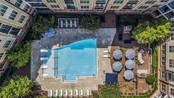 Rooftop pool with city views at Whetstone Apartments, luxury living in scenic location