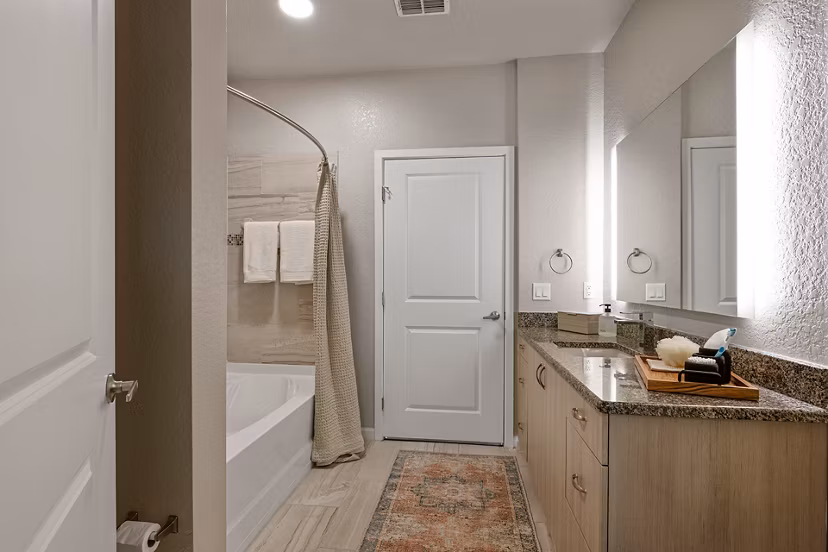 bathroom at Zen Apartments