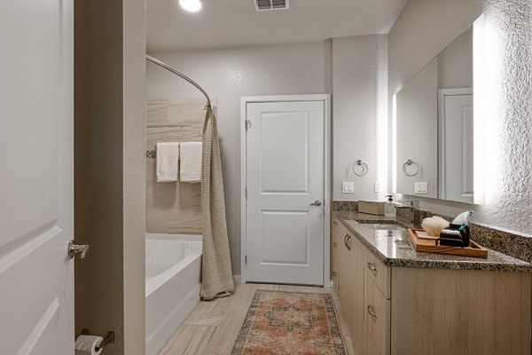 bathroom at Zen Apartments