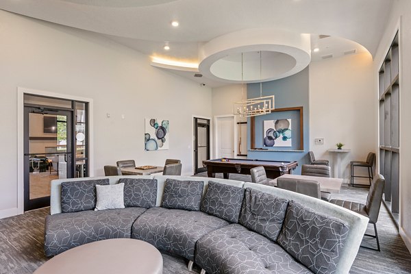clubhouse game room at Zen Apartments