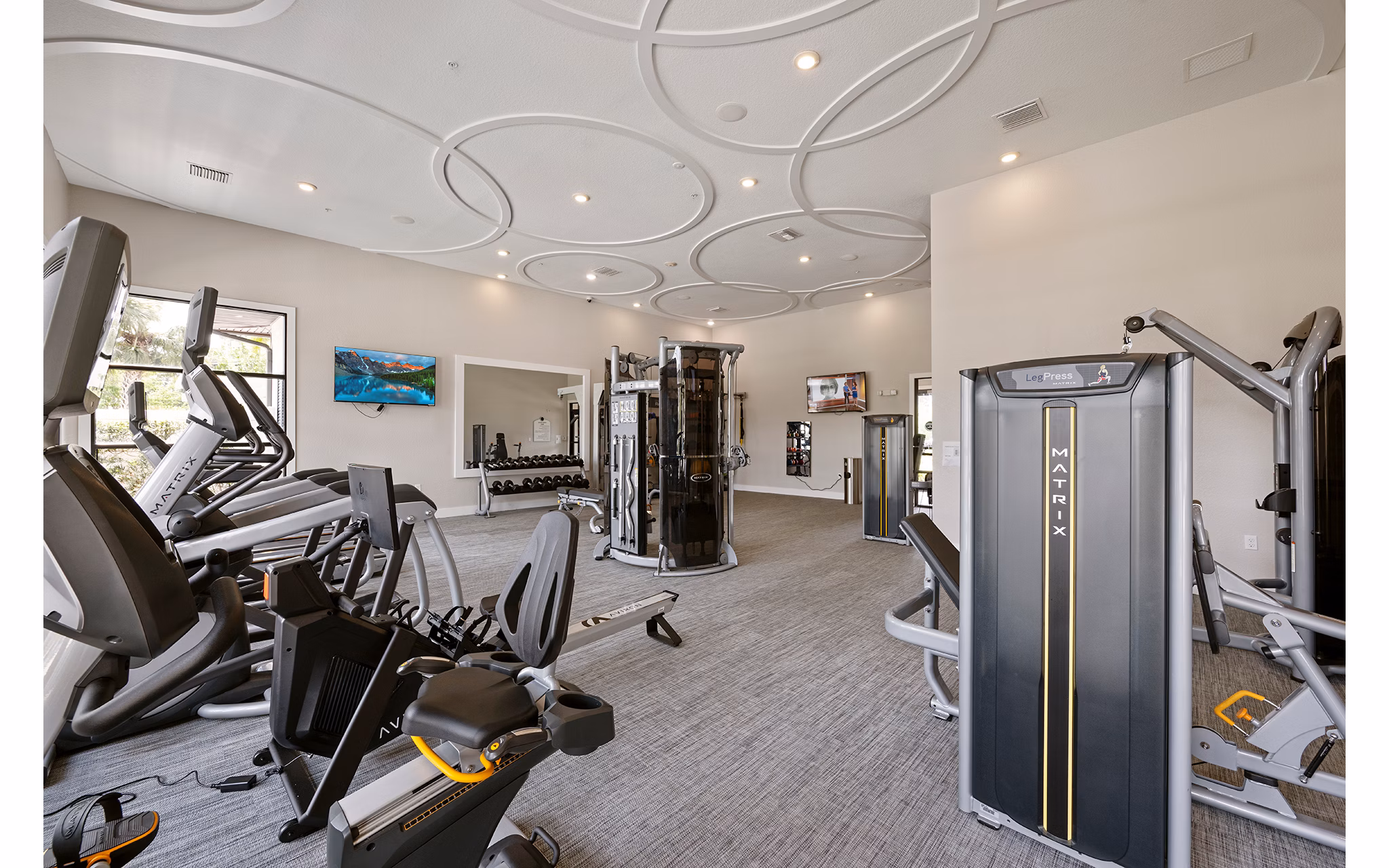 fitness center at Zen Apartments