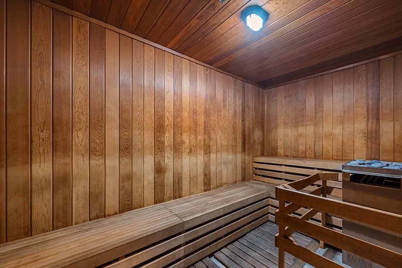 sauna at Zen Apartments