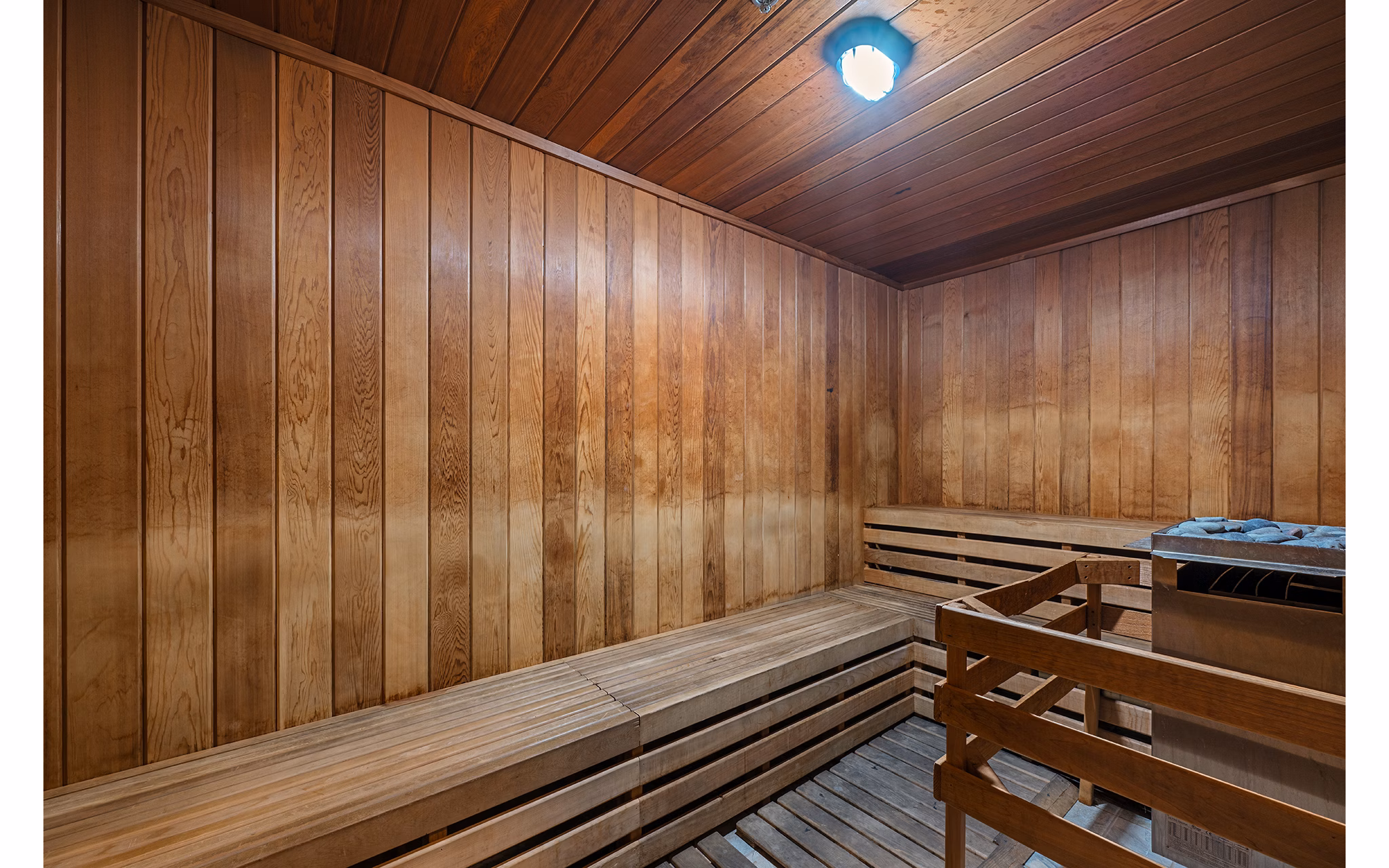 sauna at Zen Apartments