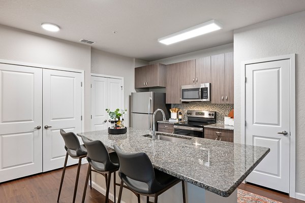 kitchen at Zen Apartments