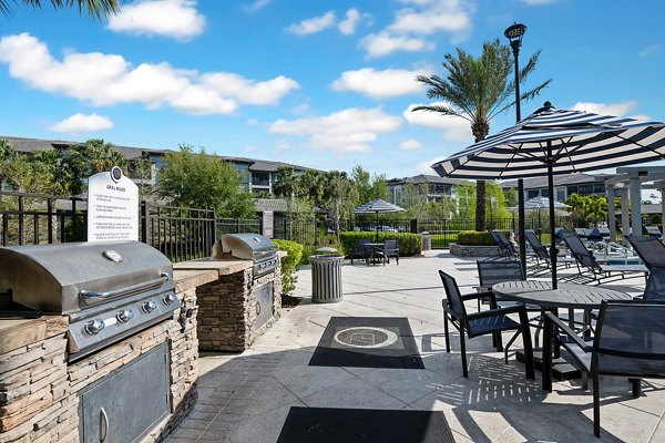 grill area/patio at Zen Apartments