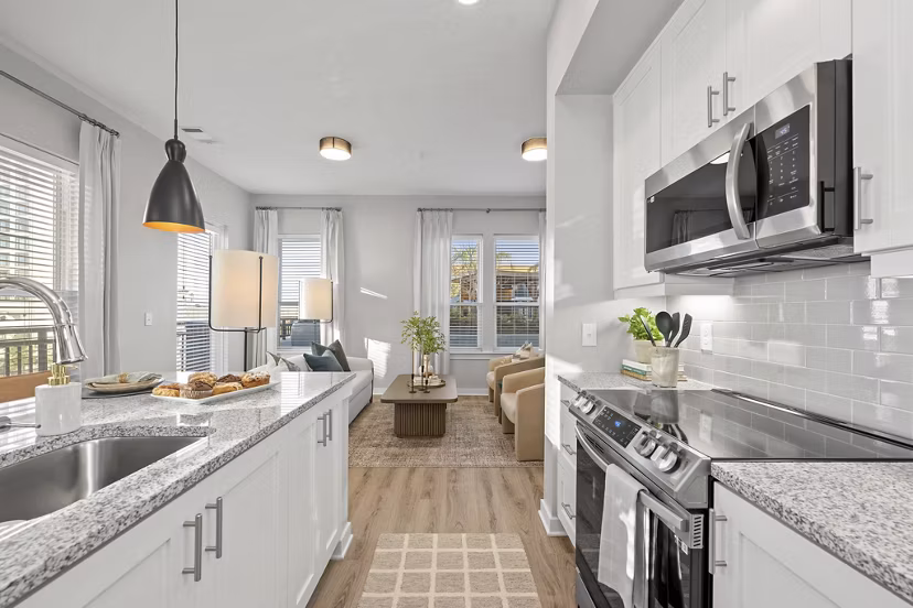 kitchen at Pilot & Park Apartments