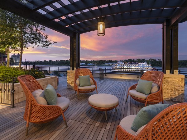 rooftop deck at Riverworks Apartments