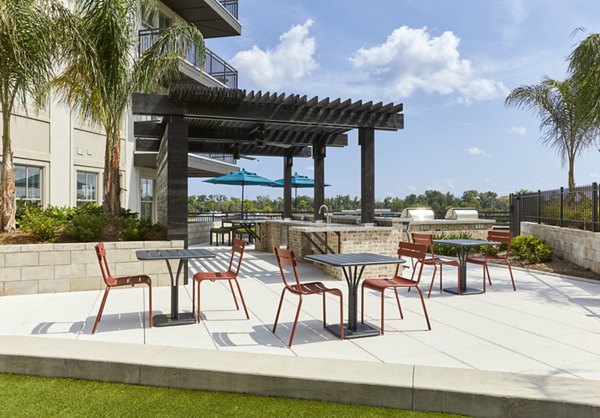 grill area at Riverworks Apartments