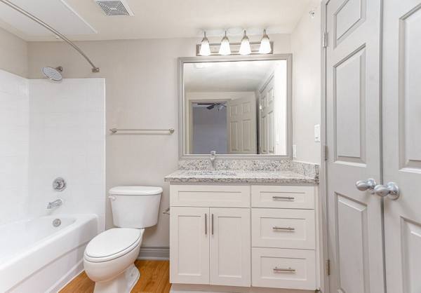 bathroom at Montecito (TX) Apartments