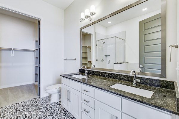 bathroom at The Gabriella Apartments