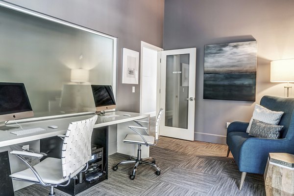 business center at Serenity at Larkspur Apartments