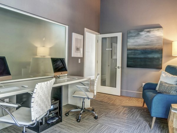 clubhouse business center at Serenity at Larkspur Apartments