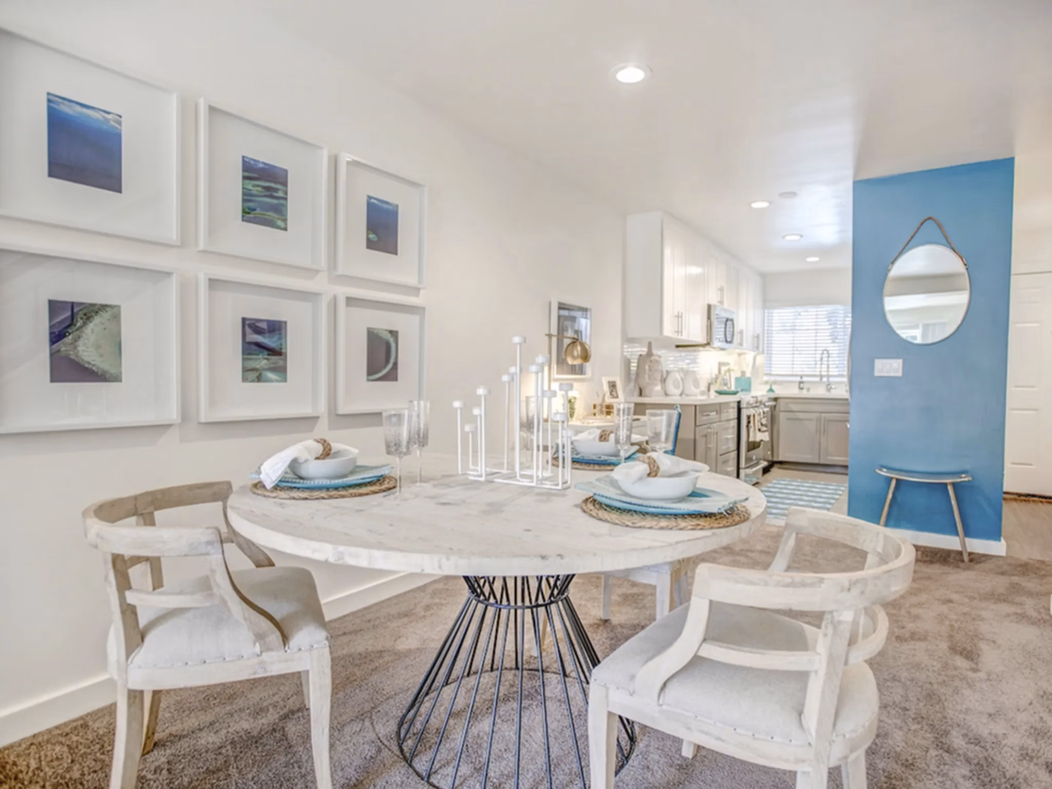dining room at Serenity at Larkspur Apartments